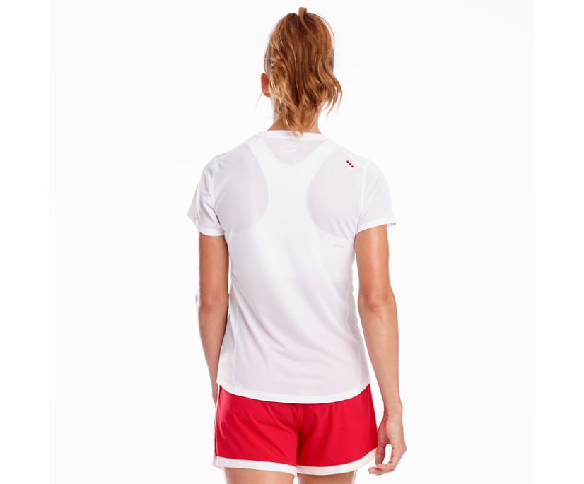 Saucony Stopwatch Short Sleeve Women's Shirts White | Canada 303JPQJ